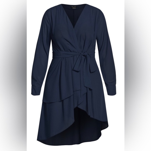 City Chic Shibara Shirt Dress/Top- Navy - NWT- Women’s Plus XXL - Picture 4 of 9